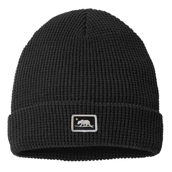 Waffle Beanie - Embroidered Surfbear Patch
