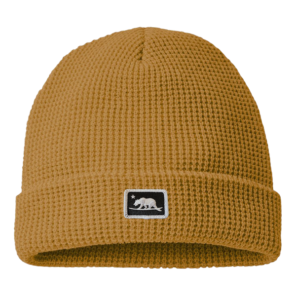 Waffle Beanie - Embroidered Surfbear Patch