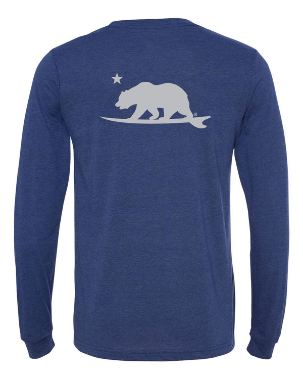 California Surfbear® Long sleeve Tri-blend T-shirt