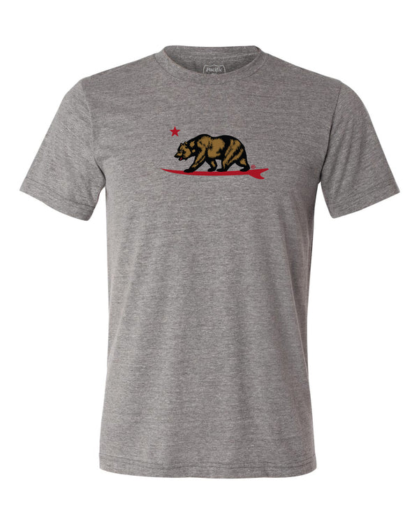 Rustic Surfbear® Heather grey tri-blend T-shirt