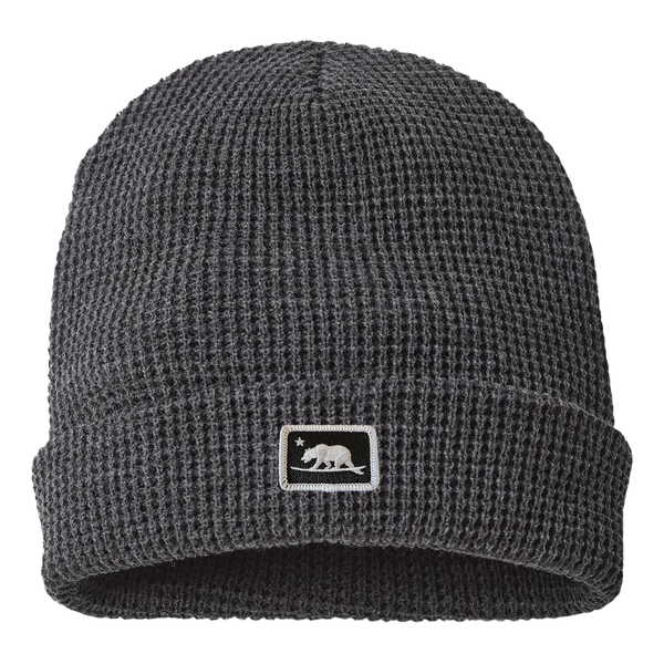 Waffle Beanie - Embroidered Surfbear Patch