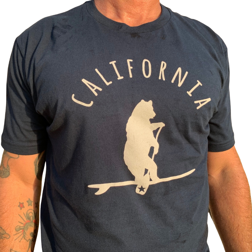 California SUP Bear T shirt Pacific Coast Apparel
