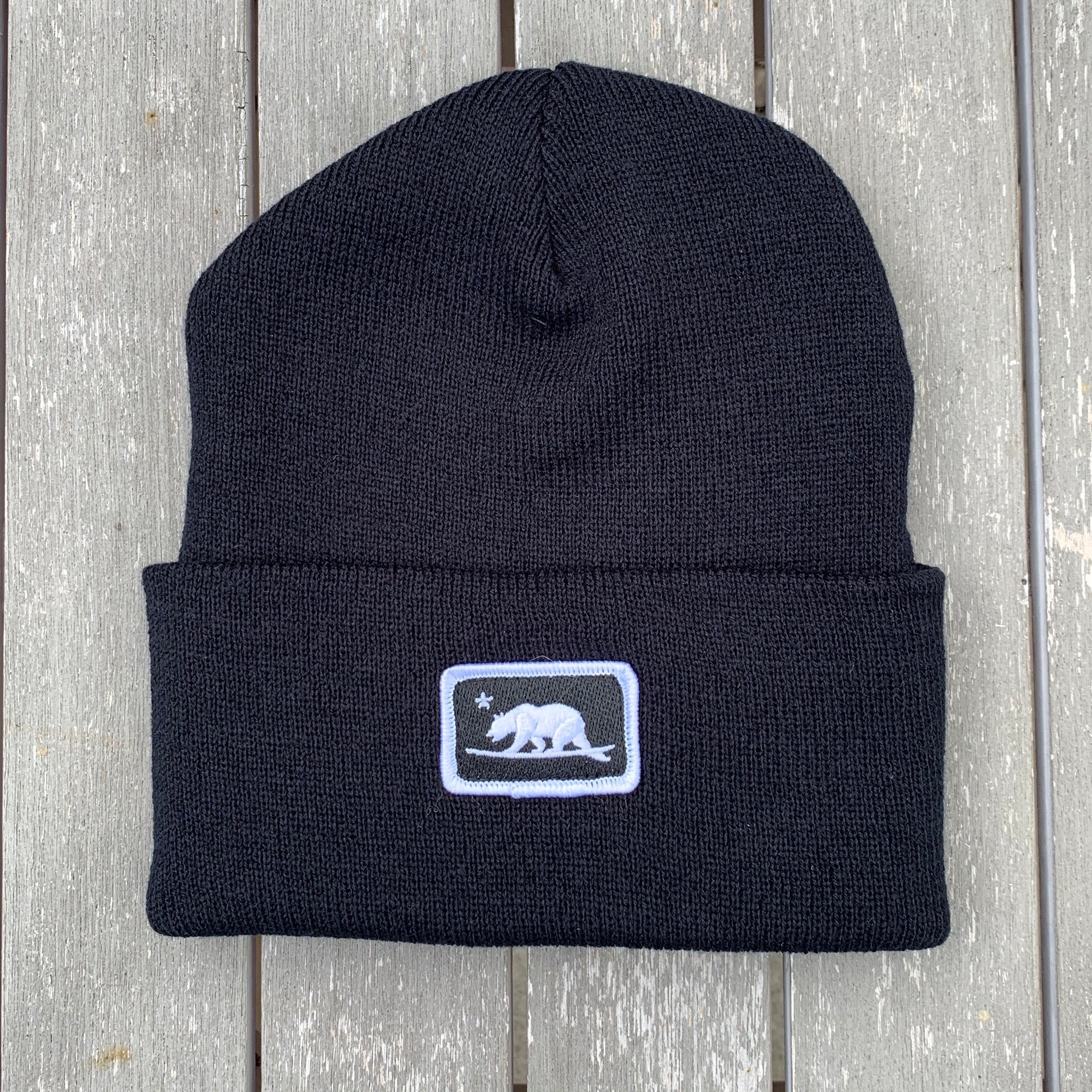 Embroidered Surfbear® Patch Beanies - Pacific Coast Apparel
