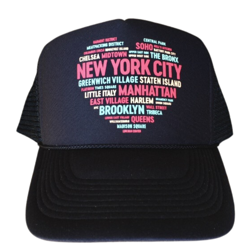 New York City community Heart - Trucker Hat - Pacific Coast Apparel